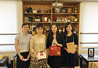 Ms Wing Wong (second from right), Director of Academic Links (China), visits NCCU
